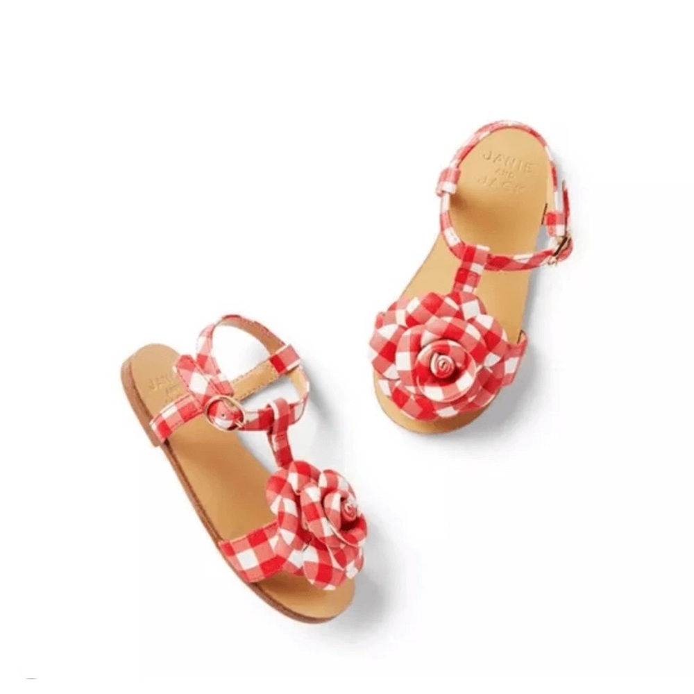 Janie and Jack Red and White Sandals for Effortless Style